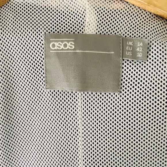 ASOS Color Block Full Zip Bomber Wind Breaker Jacket Size 10 - Picture 3 of 8